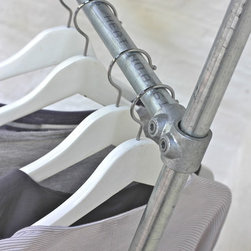 Amanda Galvanised Steel Pipe Freestanding Double Clothes Rail - Clothes Racks