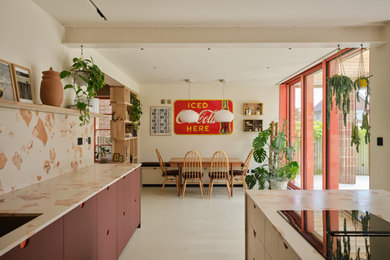This is an example of a contemporary kitchen in Kent.