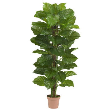 63" Large Leaf Philodendron Silk Plant, Real Touch
