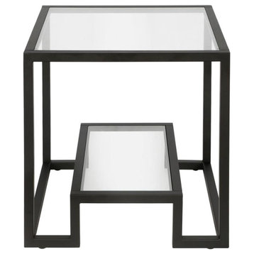 Athena 22'' Wide Square Side Table in Blackened Bronze