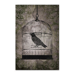 DDCG - Spooky Bird Cage Canvas Wall Art, 24"x1.25"x36" - Prints And Posters