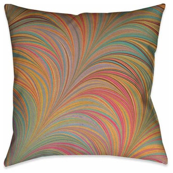 Multi-Color Marble Outdoor Decorative Pillow, 18"x18"
