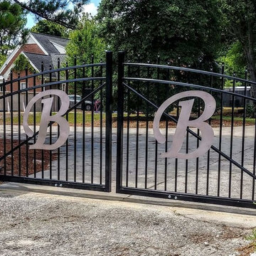 Aluminum Estate gate, Custom initials