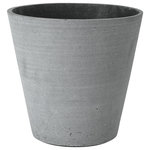 blomus - Coluna Flower Pot, 9"x10" - House your beloved blooms in a cool flower pot doesn't steal all the attention. The Coluna Flower Pot is made of polystone in a gray finish, making it a flower pot that can seamlessly blend into a number of garden styles.