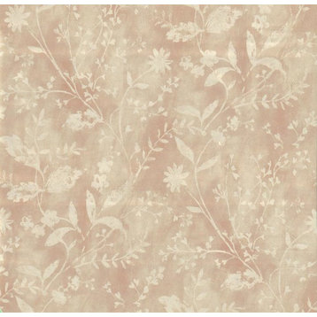 Modern Non-Woven Wallpaper For Accent Wall - Floral Wallpaper 20936, Roll