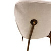 Markus Side Chair, Beige Fabric With Antique Bronze Legs Set of 2