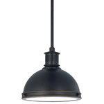 Sea Gull Lighting - Sea Gull Lighting 65085-715 Pratt Street - 9.5" One Light Pendant - Canopy Included: Yes  Shade IncPratt Street 9.5" On Autumn Bronze Clear  *UL Approved: YES Energy Star Qualified: n/a ADA Certified: n/a  *Number of Lights: Lamp: 1-*Wattage:75w Medium Base A19 bulb(s) *Bulb Included:No *Bulb Type:Medium Base A19 *Finish Type:Autumn Bronze