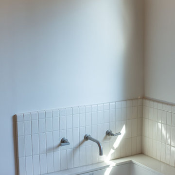 Mustard Vanity Bath with Fan Floors