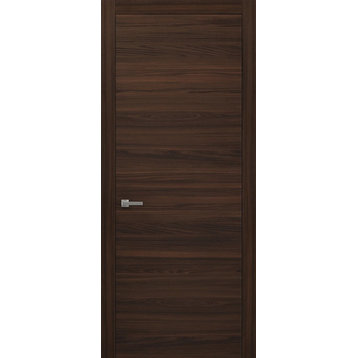 Wood Eco-Veneer Modern Door Slab 30 x 80 | Planum 0010 Chocolate Ash