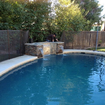 Finishing Touches on a Pool