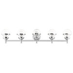 Livex Lighting - Livex Lighting 17415-05 Oldwick - Five Light Bath Vanity - Mounting Direction: Up/Down  ShOldwick Five Light B Polished Chrome HandUL: Suitable for damp locations Energy Star Qualified: n/a ADA Certified: n/a  *Number of Lights: Lamp: 5-*Wattage:75w Medium Base bulb(s) *Bulb Included:No *Bulb Type:Medium Base *Finish Type:Polished Chrome