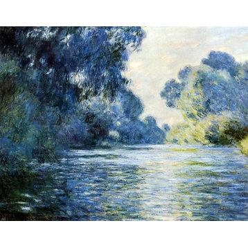 Claude Oscar Monet Arm of the Seine at Giverny 21" x 28" Premium Canvas Print
