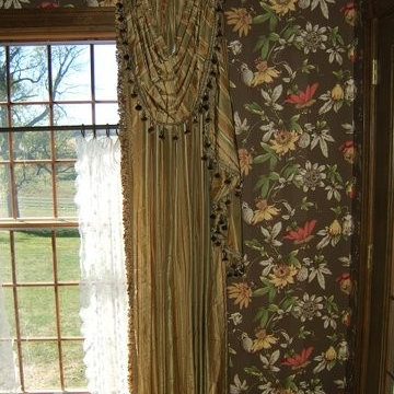 Wall treatments: wallpaper, paint, faux decorative paint finishes