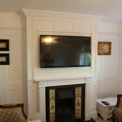 Kingston 55 Inch TV Mirror Frame in White - Living Room Furniture