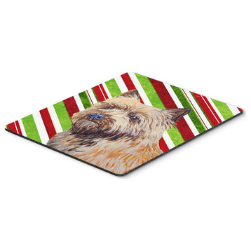 Cairn Terrier Candy Cane Holiday Christmas Mouse Pad/Hot Pad/Trivet