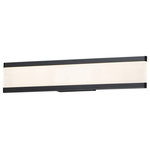 Maxim Lighting - Visor 24" LED Wall Sconce - Dual Black aluminum channels support a Frost acrylic diffuser that projects light into the room when illuminated. Available in 4 lengths, this collection can be installed horizontal above the mirror or vertical on each side.