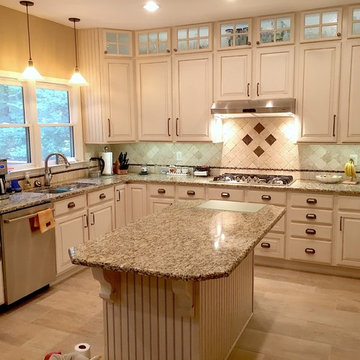 Faux Finishing.Custom upper cabinets.