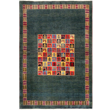 Pasargad Tribal Collection Hand-Knotted Lamb's Wool Area Rug- 3' 3" X  5' 1"