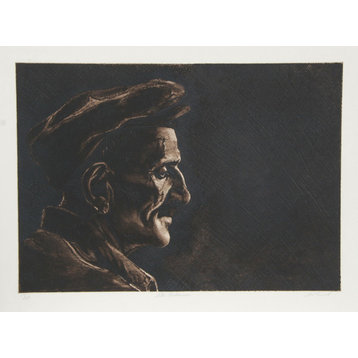 Harry McCormick "The Fisherman" Etching
