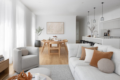 Photo of a scandinavian living room in Brisbane.