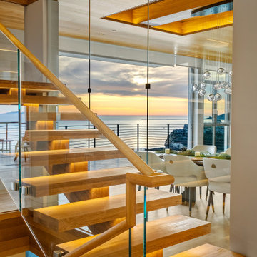 The Bluff house award winning stairs with Sunset view in Pismo Beach