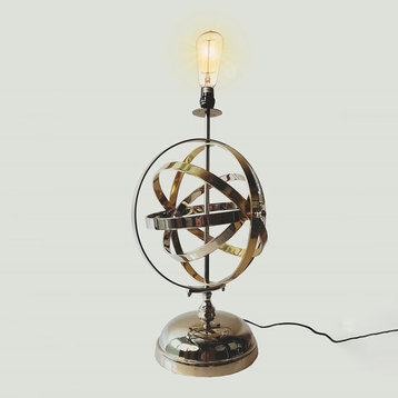 Aluminum Armillary Table Lamp Aluminum Home Decor