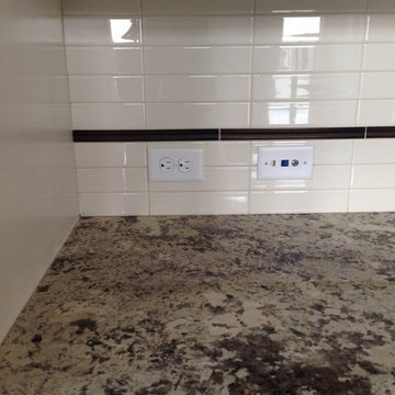 2x8 Ceramic Subway with Bronze liner in Englewood, CO