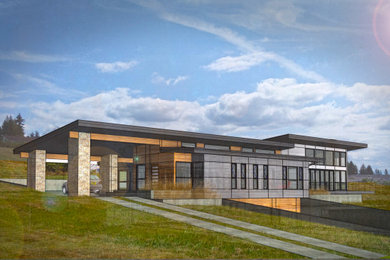 Inspiration for a modern home design remodel in Seattle