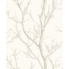 Laelia White Silhouette Tree Wallpaper, Sample