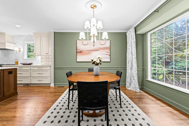 Example of a dining room design in Raleigh