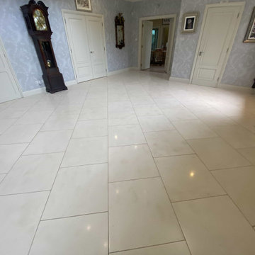 Cleaning a Stunning Pale Limestone Hallway Floor in Toft