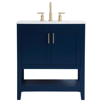 Elegant VF16030BL 30"Single Bathroom Vanity, Blue