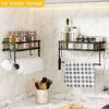2-in-1  Paper Towel Holder with Shelf Storage for Kitchen & Bathroom