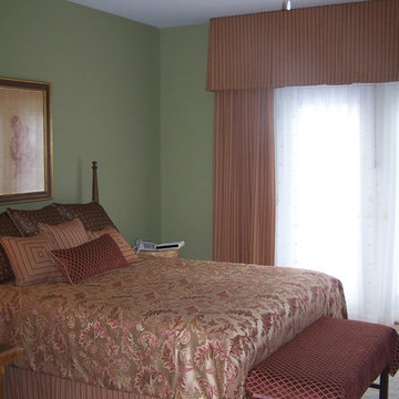 Master Bedroom Custom Bedding and Drapery Panels