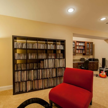 Basement Built for Entertainment in Clifton, Virginia