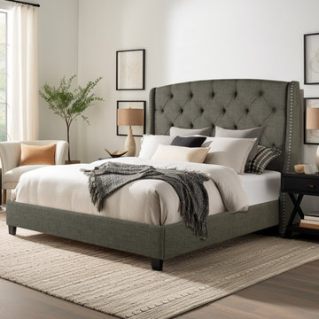 ARBO Upholstered Platform Beds with Headboards