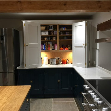 Blue Hand Painted Kitchen