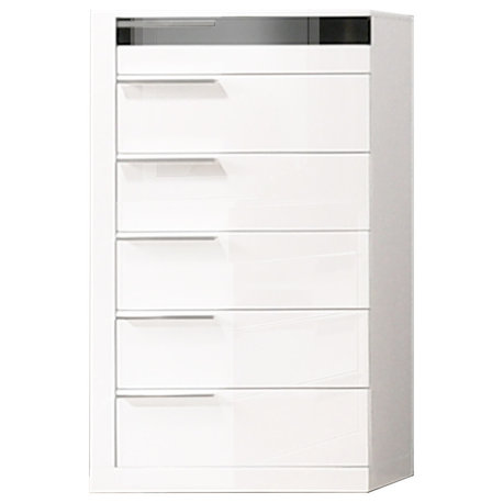 Bahamas Black/White 6 Drawer Chest