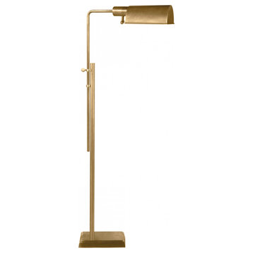 Pask Pharmacy Floor Lamp, 1-Light, Hand-Rubbed Antique Brass, 59.5"H