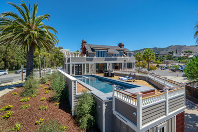 Inspiration for a coastal exterior home remodel in San Luis Obispo