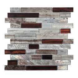 Reflections Light Linear Glass Mosaic - Mosaic Tile