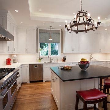 Large White Traditional Kitchen