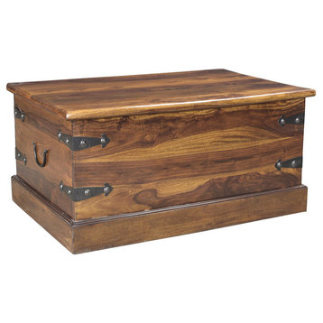 Timbergirl Solid Seesham Wood Trunk Coffee Table