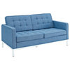 Loft Armchair and Loveseat 2 Piece Set EEI-1274 Blue Tweed