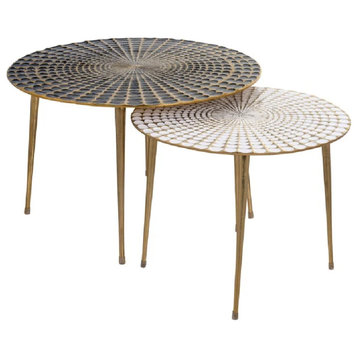 Modern Art Deco Coffee Tables, Set of 2 | OROA Esmay