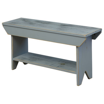 Primitive Cobbler Bench, Gray
