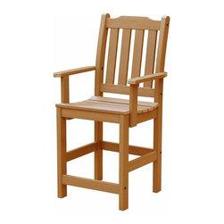 Highwood - Lehigh Counter Height Outdoor Armchair - AD-CHCL2, Toffee - Outdoor Bar Stools And Counter Stools
