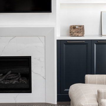 Addington Media Center and Fireplace Mantle