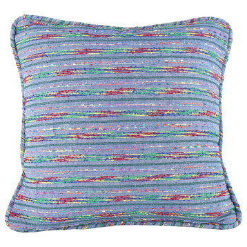 Decorative Throw Pillow Cover, 16"x16", Blue