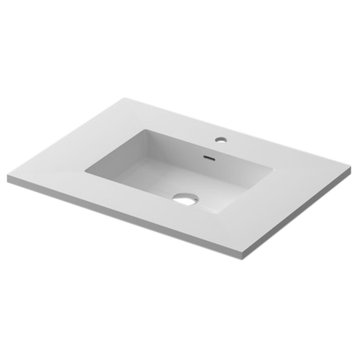 VIVA Stone 30" Matte White Solid Surface Countertop